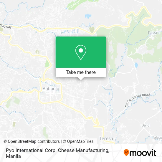 Pyo International Corp. Cheese Manufacturing map