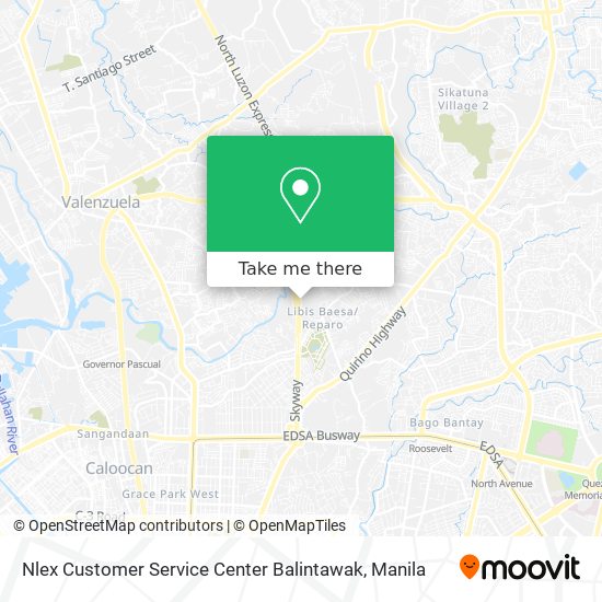 Nlex Customer Service Center Balintawak map