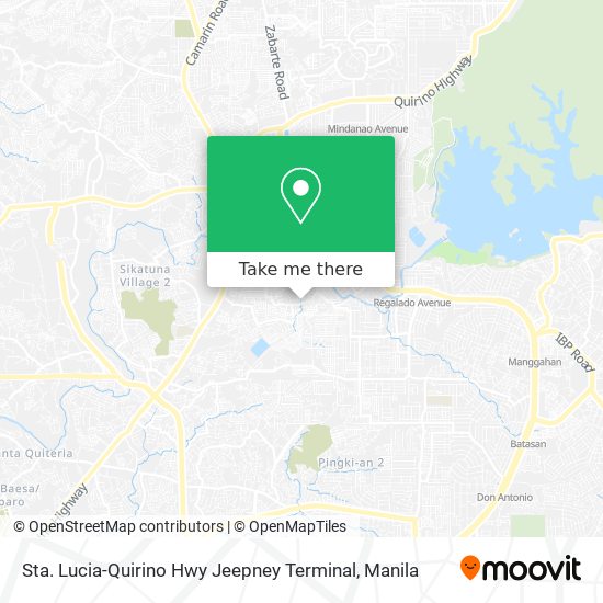 Sta. Lucia-Quirino Hwy Jeepney Terminal map