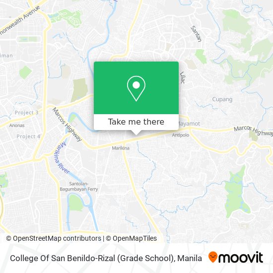 College Of San Benildo-Rizal (Grade School) map