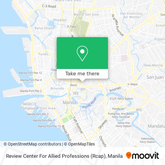Review Center For Allied Professions (Rcap) map