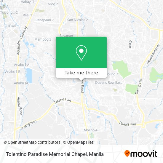 Tolentino Paradise Memorial Chapel map