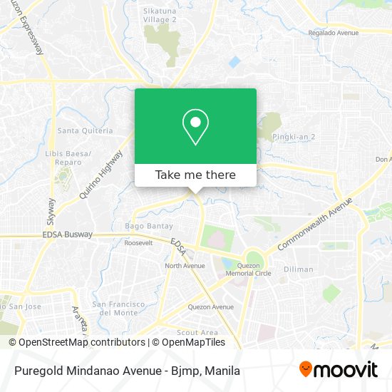 Puregold Mindanao Avenue - Bjmp map