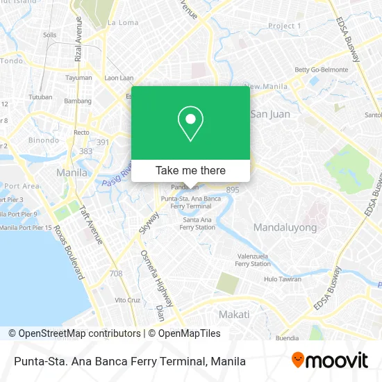 Punta-Sta. Ana Banca Ferry Terminal map
