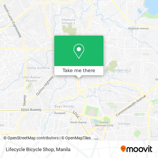 Lifecycle Bicycle Shop map