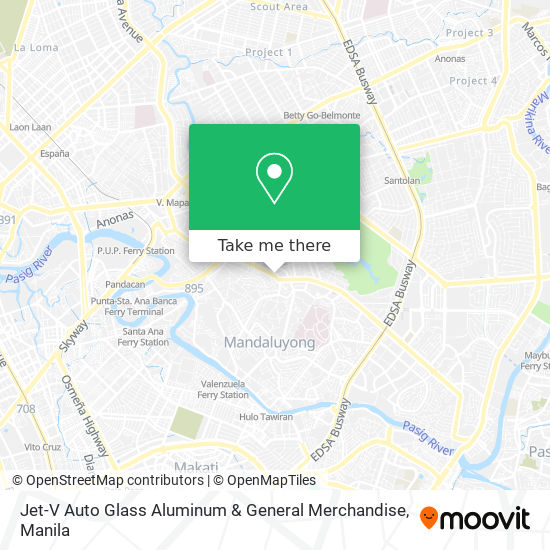 Jet-V Auto Glass Aluminum & General Merchandise map