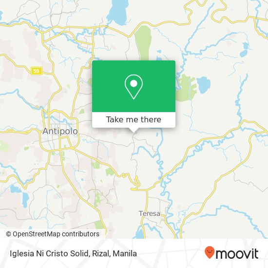 Iglesia Ni Cristo Solid, Rizal map