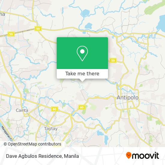 Dave Agbulos Residence map