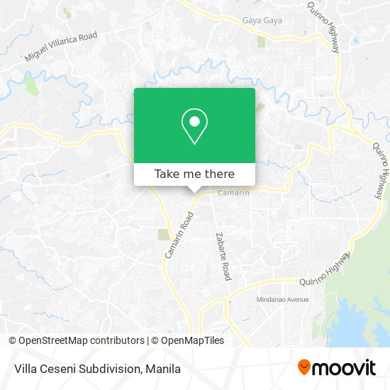 Villa Ceseni Subdivision map