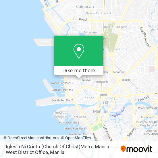 Iglesia Ni Cristo (Church Of Christ)Metro Manila West District Office map
