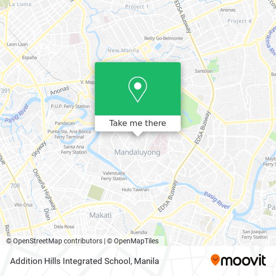 Addition Hills Integrated School map