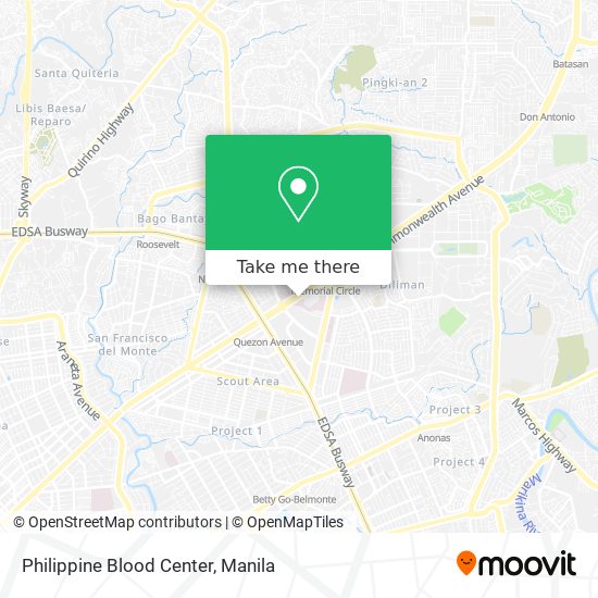 Philippine Blood Center map