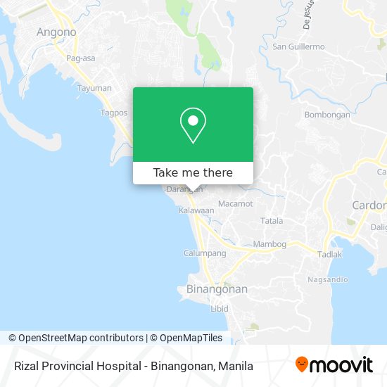 Rizal Provincial Hospital - Binangonan map