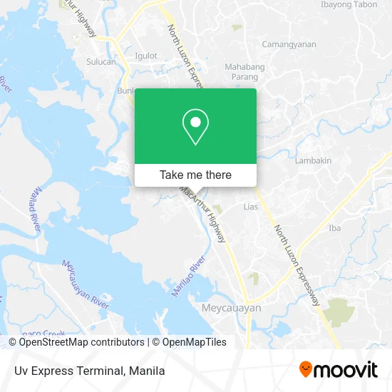 Uv Express Terminal map