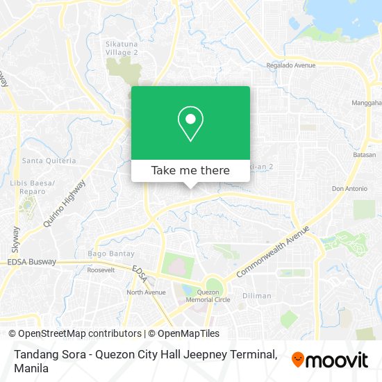 Tandang Sora - Quezon City Hall Jeepney Terminal map
