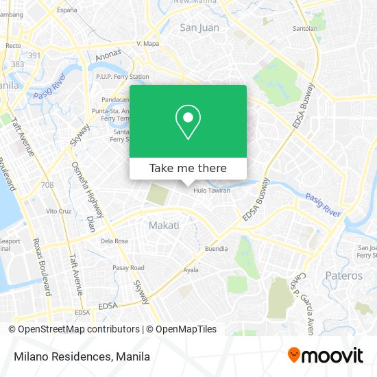 Milano Residences map