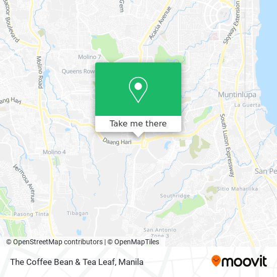 The Coffee Bean & Tea Leaf map
