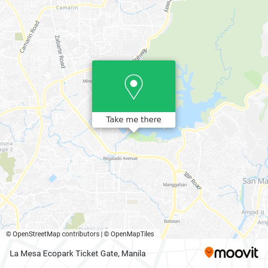 La Mesa Ecopark Ticket Gate map