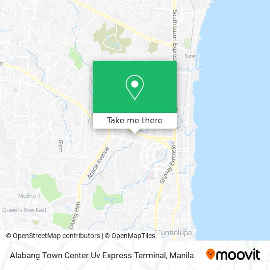 Alabang Town Center Uv Express Terminal map