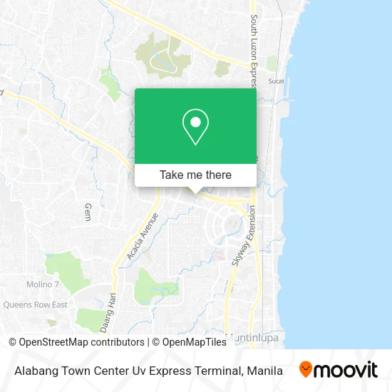Alabang Town Center Uv Express Terminal map