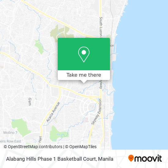 Alabang Hills Phase 1 Basketball Court map