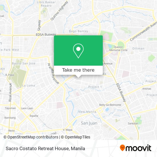 Sacro Costato Retreat House map