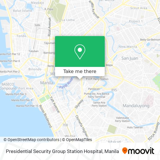 Presidential Security Group Station Hospital map