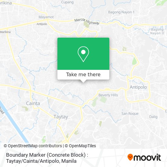 Boundary Marker (Concrete Block) : Taytay / Cainta / Antipolo map