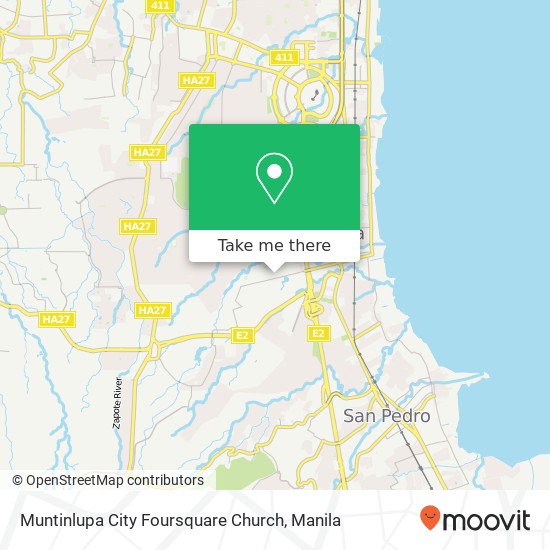Muntinlupa City Foursquare Church map