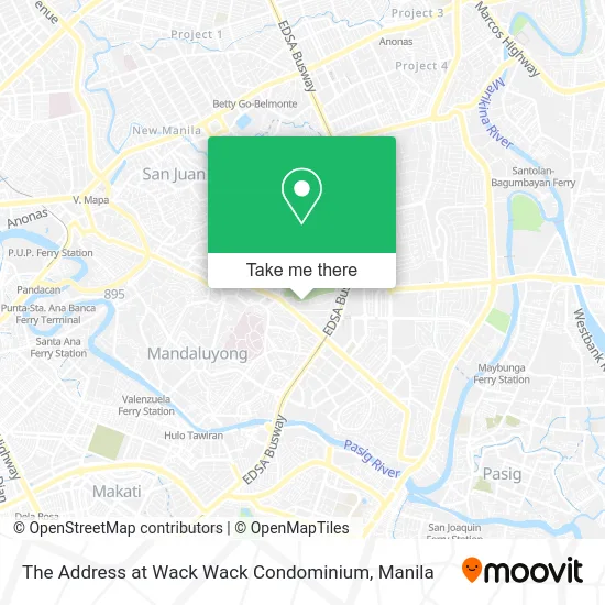 The Address at Wack Wack Condominium map