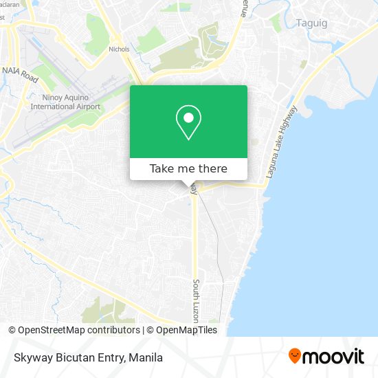 Skyway Bicutan Entry map