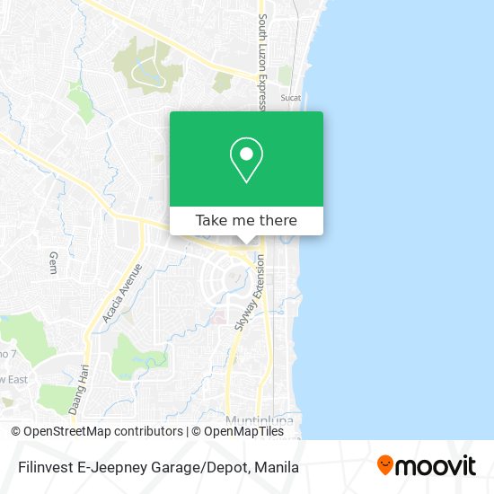 Filinvest E-Jeepney Garage / Depot map