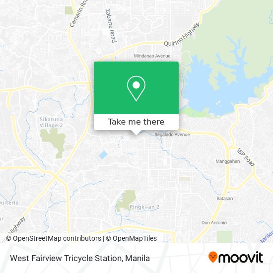 West Fairview Tricycle Station map