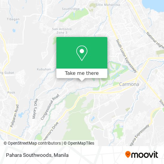 Pahara Southwoods map