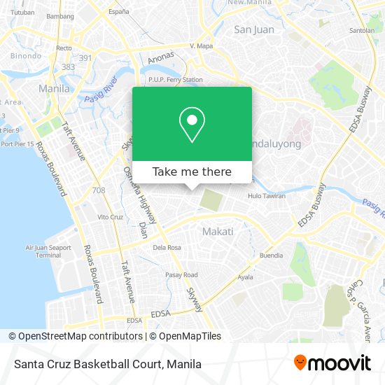 Santa Cruz Basketball Court map