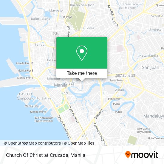 Church Of Christ at Cruzada map