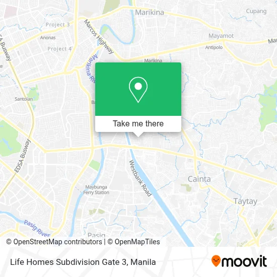 Life Homes Subdivision Gate 3 map