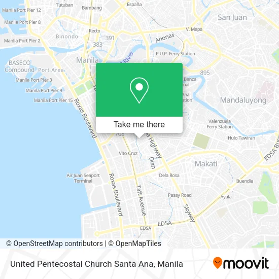United Pentecostal Church Santa Ana map