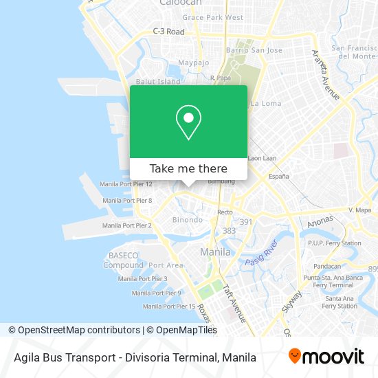 Agila Bus Transport - Divisoria Terminal map