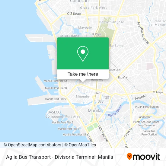 Agila Bus Transport - Divisoria Terminal map