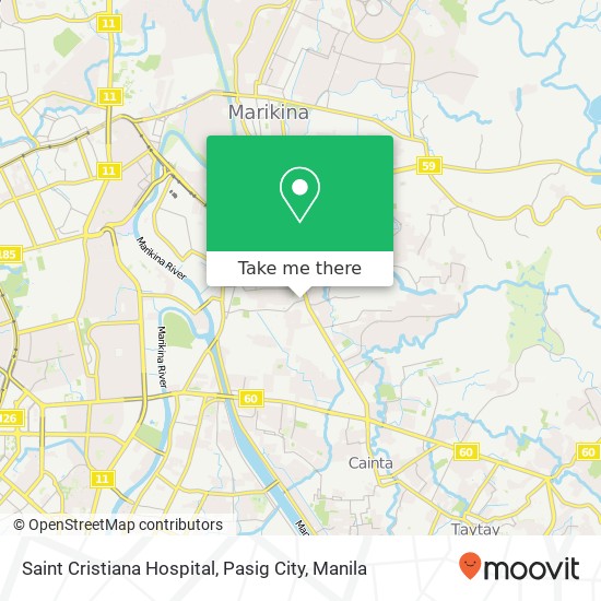 Saint Cristiana Hospital, Pasig City map