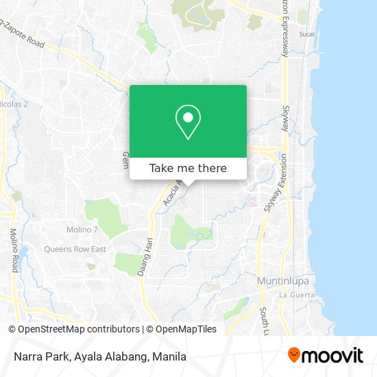 Narra Park, Ayala Alabang map