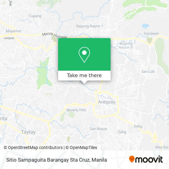 Sitio Sampaguita Barangay Sta Cruz map