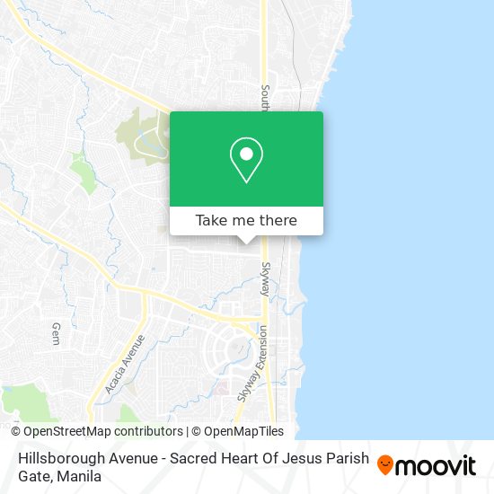Hillsborough Avenue - Sacred Heart Of Jesus Parish Gate map