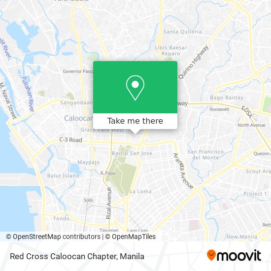 Red Cross Caloocan Chapter map