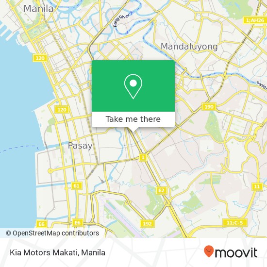Kia Motors Makati map