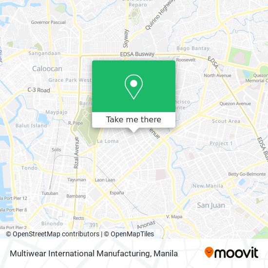 Multiwear International Manufacturing map