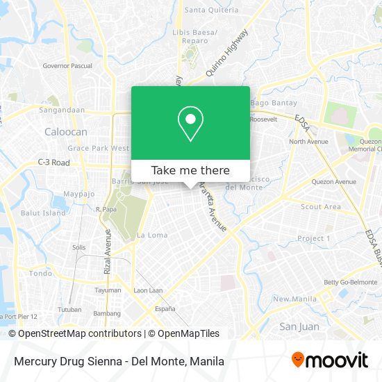 Mercury Drug Sienna - Del Monte map
