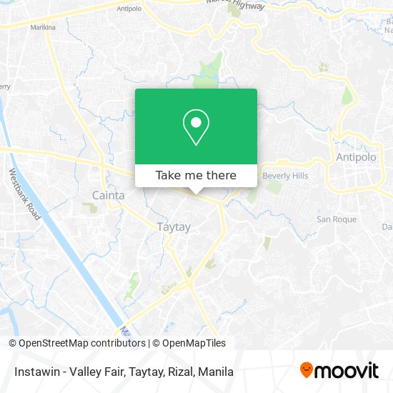 Instawin - Valley Fair, Taytay, Rizal map