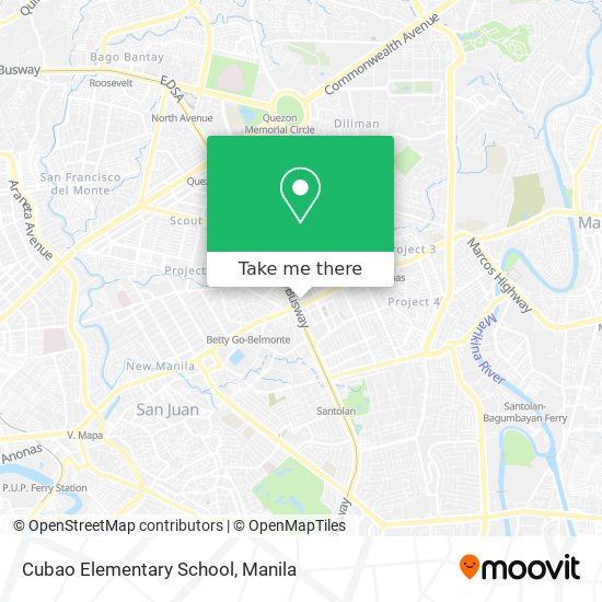 Cubao Elementary School map